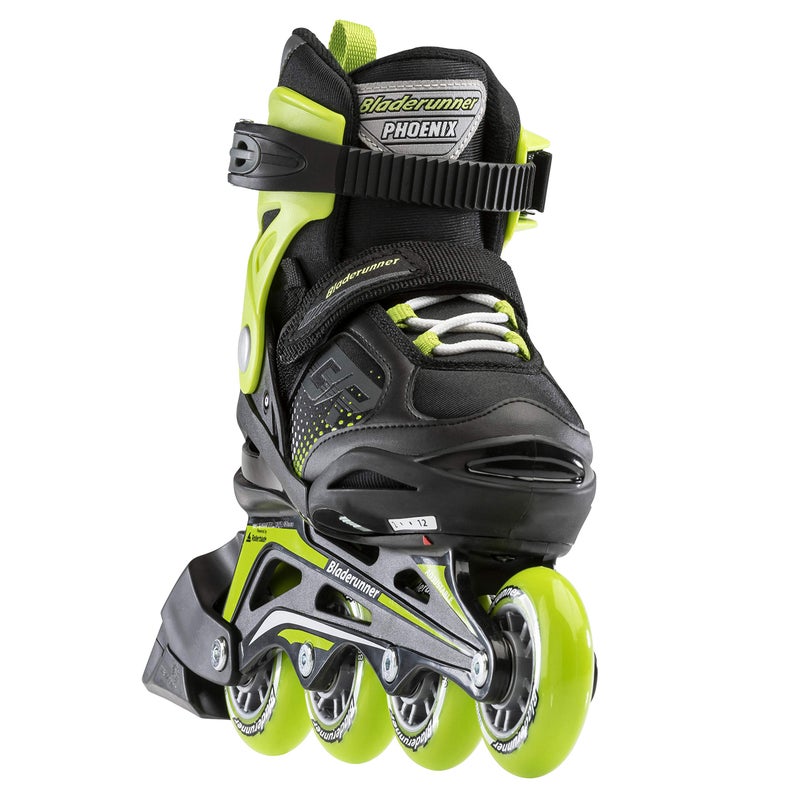ROLLERBLADE بلادرونر بواسطة رولر بليد فينيكس أولاد زلاجة لياقة بدنية قابلة للتعديل، أسود وأخضر مقاس 5-8 - Image 2